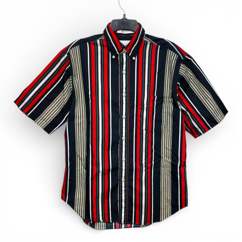 Vintage John Ashford Sport Striped Button Down Shirt - Size S - 90s Style